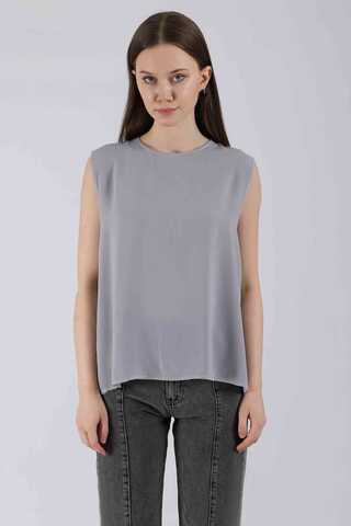 Sıfır Kol Kısa İçlik Gri - 3