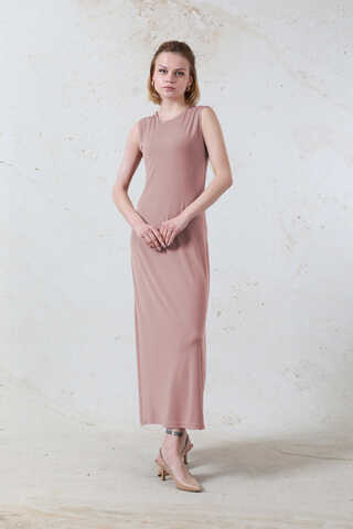 Likralı İç Elbise Gül Kurusu - 1