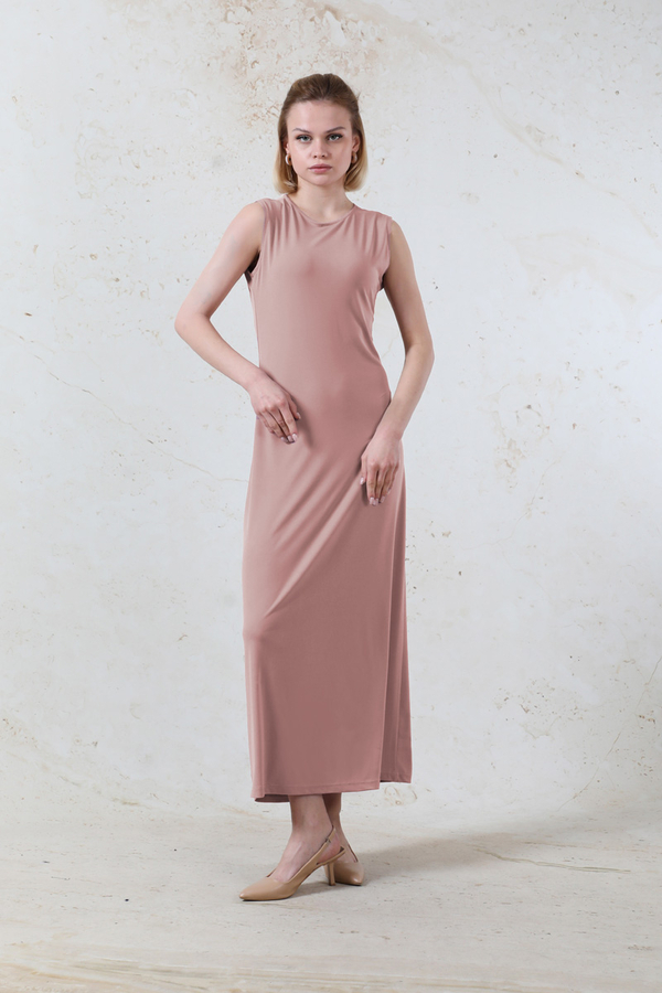 Likralı İç Elbise Gül Kurusu (1)