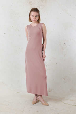 Likralı İç Elbise Gül Kurusu - 3