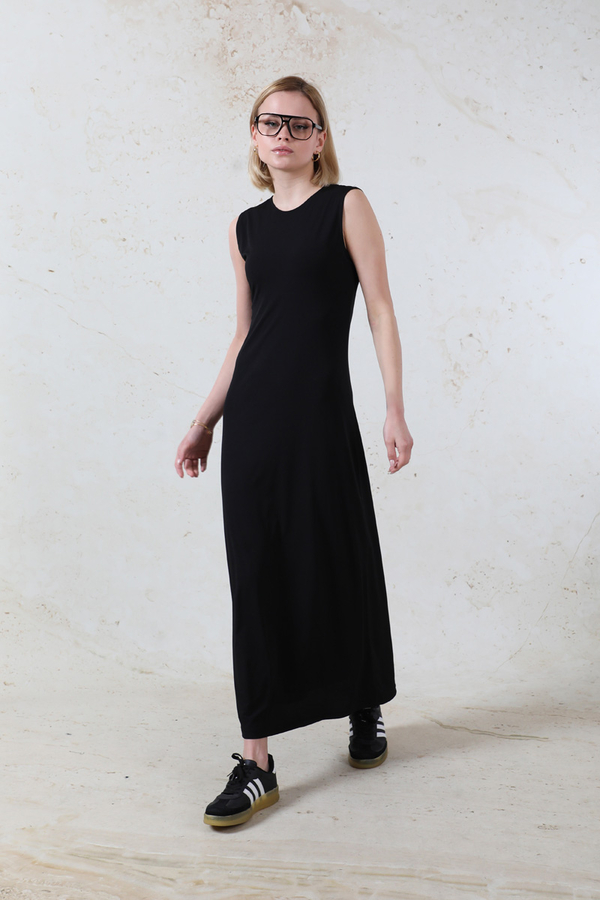 Likralı İç Elbise Siyah - 3