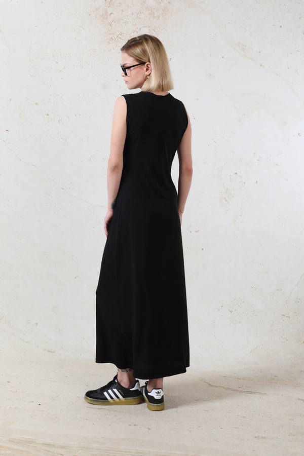 Likralı İç Elbise Siyah - 8