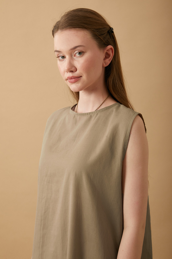 Sıfır Kollu Uzun Boy Vual Astar Vizon - 6