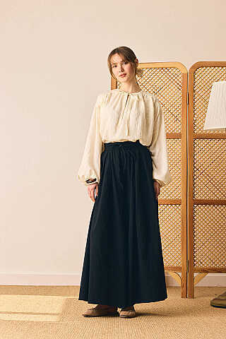 Şile Bezi Bol Pantolon Siyah - 4