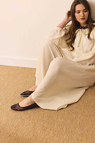 Şile Bezi Bol Pantolon Taş - 2