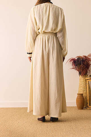 Şile Bezi Bol Pantolon Taş - 5