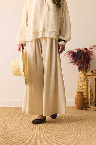 Şile Bezi Bol Pantolon Taş - 8