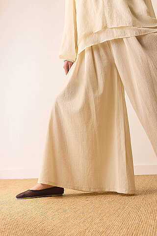 Şile Bezi Bol Pantolon Taş - 6