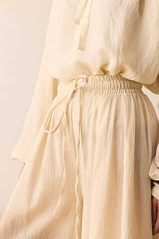 Şile Bezi Bol Pantolon Taş - 3