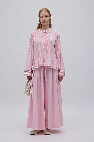 Şile Bezi Bol Pantolon Toz Pembe - 5