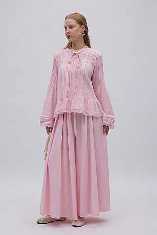 Şile Bezi Bol Pantolon Toz Pembe - 3
