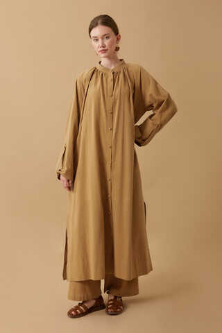 Şile Bezi Tunik Takım Camel - 13