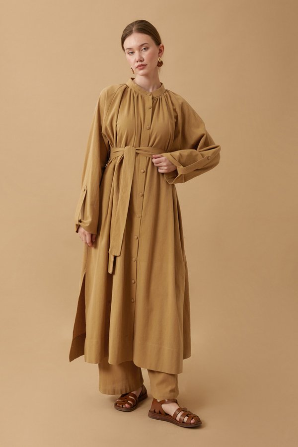 Şile Bezi Tunik Takım Camel - 15