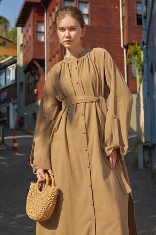 Şile Bezi Tunik Takım Camel - 1