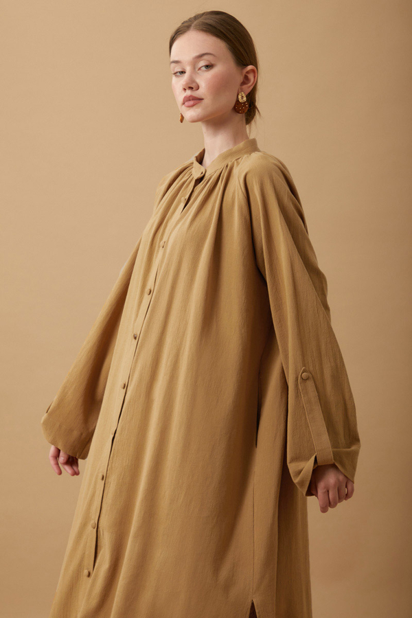 Şile Bezi Tunik Takım Camel - 14