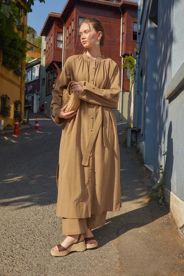 Şile Bezi Tunik Takım Camel - 2