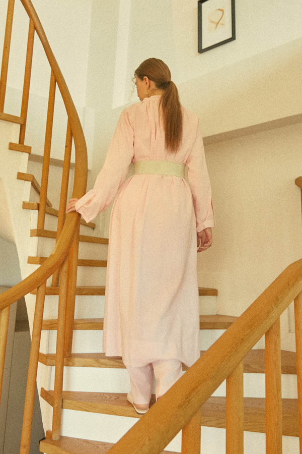 Şile Bezi Tunik Takım Pudra - 21