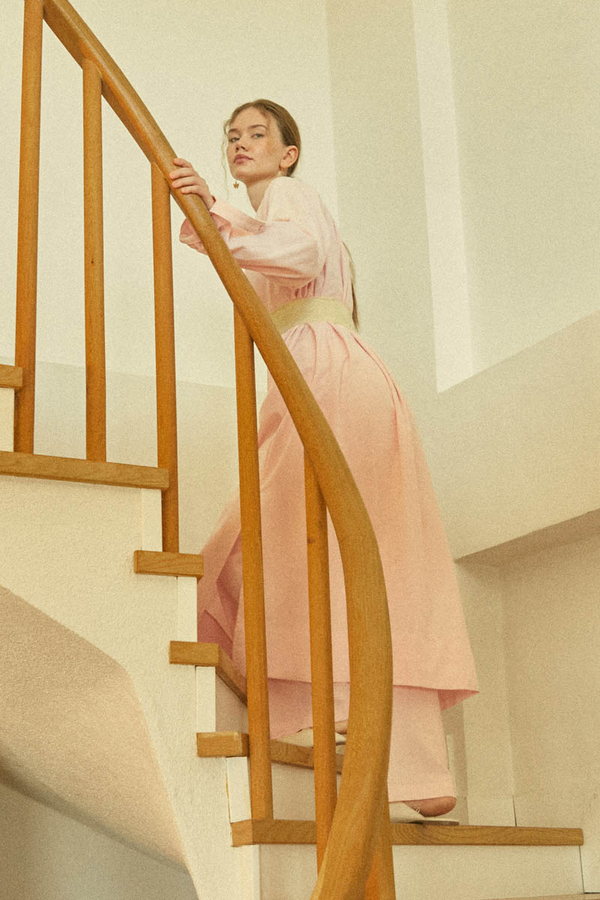 Şile Bezi Tunik Takım Pudra - 23