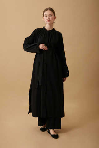 Şile Bezi Tunik Takım Siyah - 3