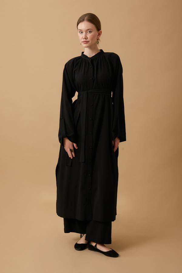 Şile Cloth Tunic Set Black - 1