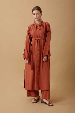 Şile Cloth Tunic Set Brick - 1