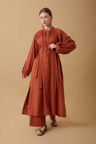 Şile Cloth Tunic Set Brick - 3