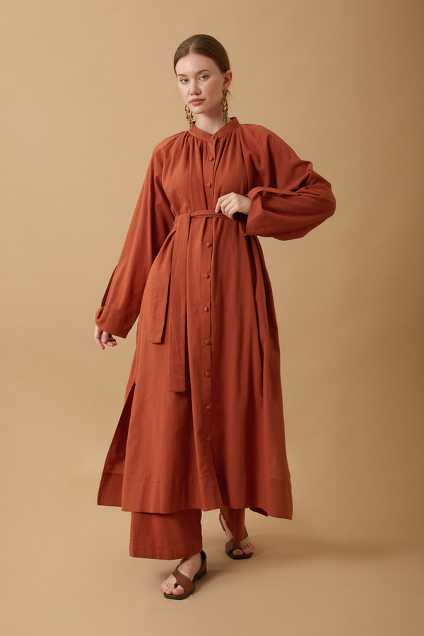 Şile Cloth Tunic Set Brick - 3