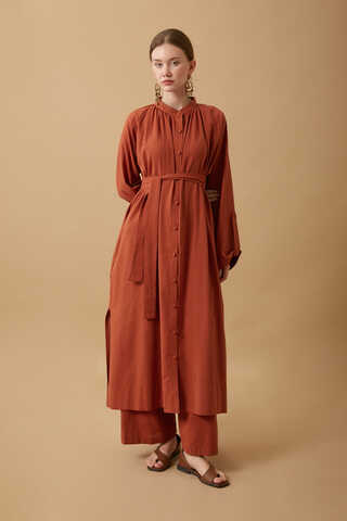 Şile Cloth Tunic Set Brick - 8