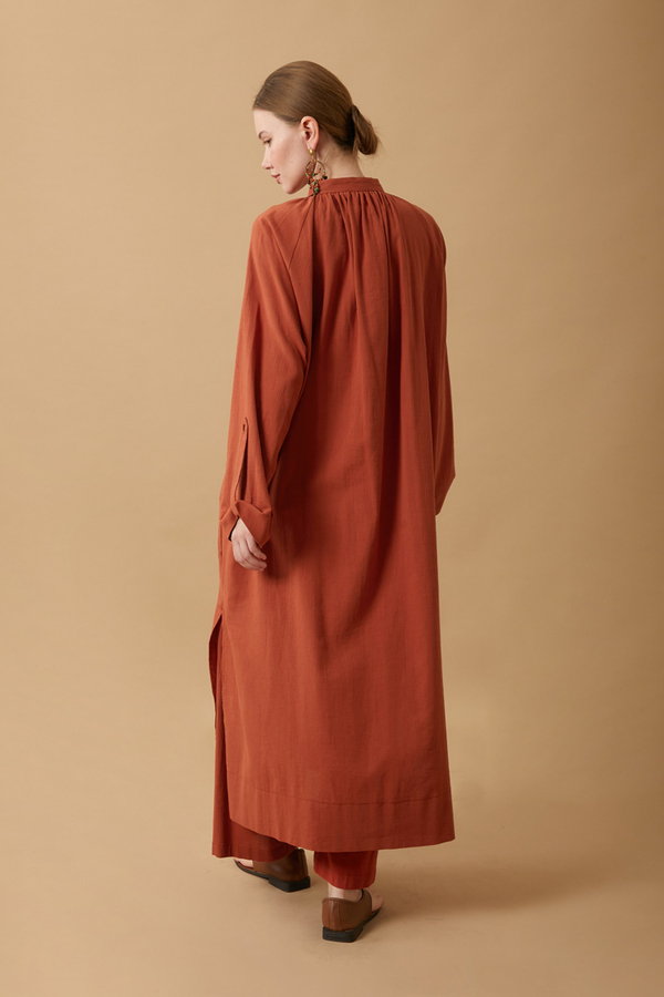 Şile Cloth Tunic Set Brick - 11