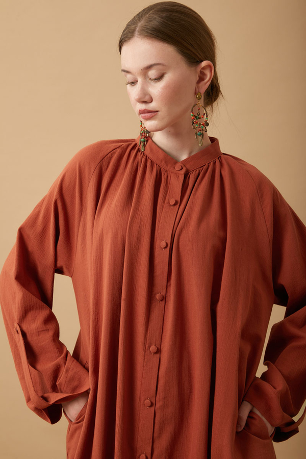 Şile Cloth Tunic Set Brick - 5