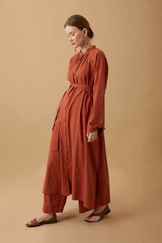 Şile Cloth Tunic Set Brick - 6