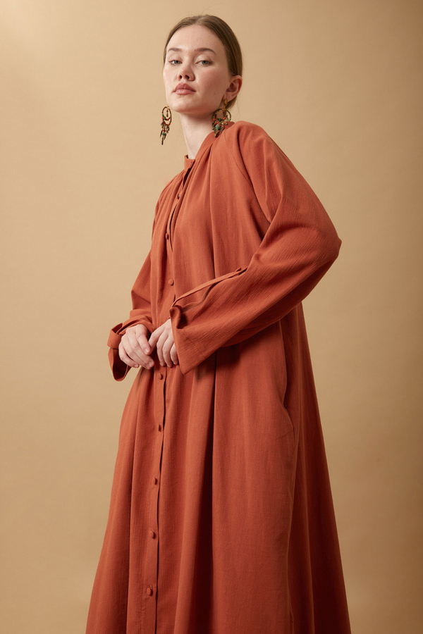 Şile Cloth Tunic Set Brick - 9