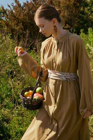 Şile Cloth Tunic Set Camel - 12