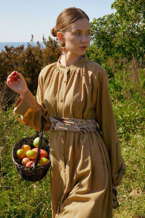 Şile Cloth Tunic Set Camel - 8