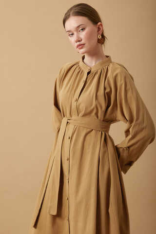 Şile Cloth Tunic Set Camel - 16