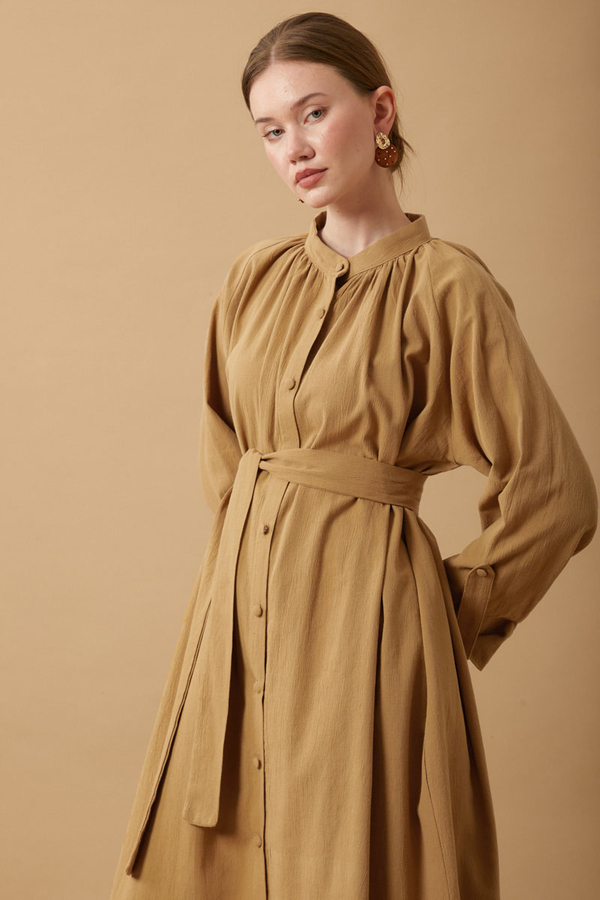 Şile Cloth Tunic Set Camel - 16