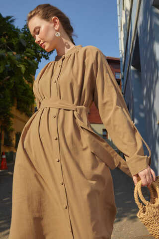 Şile Cloth Tunic Set Camel - 4