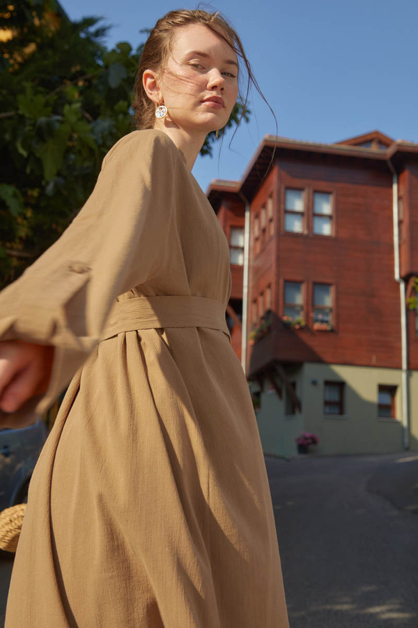 Şile Cloth Tunic Set Camel - 5