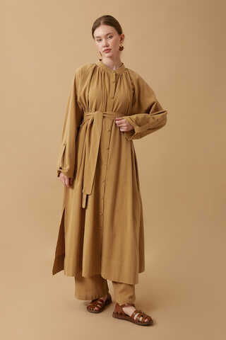 Şile Cloth Tunic Set Camel - 15