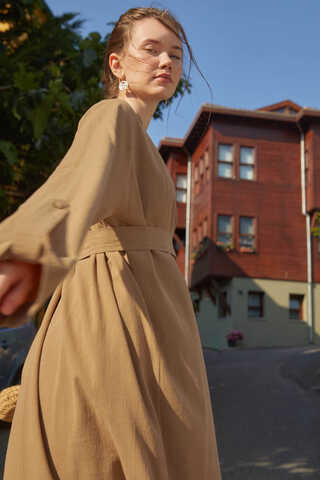 Şile Cloth Tunic Set Camel - 5