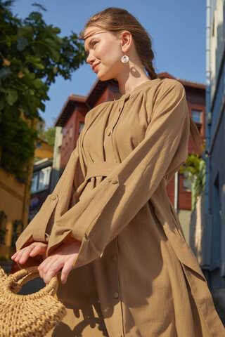 Şile Cloth Tunic Set Camel - 6