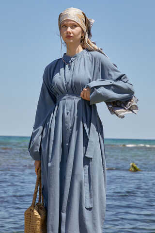 Şile Cloth Tunic Set Indigo - 11