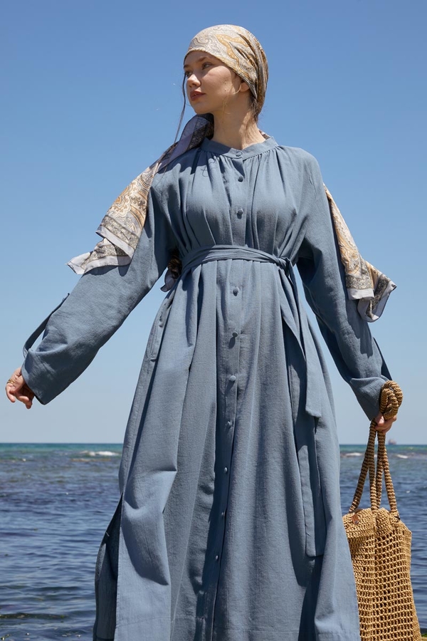 Şile Cloth Tunic Set Indigo - 6