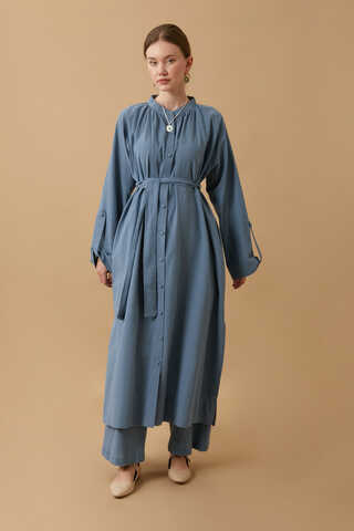 Şile Cloth Tunic Set Indigo - 15