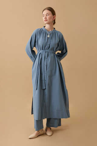 Şile Cloth Tunic Set Indigo - 16