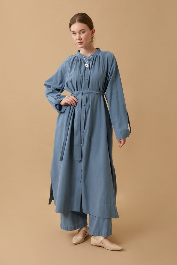 Şile Cloth Tunic Set Indigo - 18
