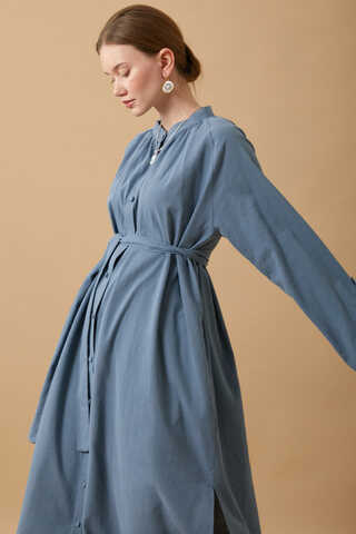 Şile Cloth Tunic Set Indigo - 19