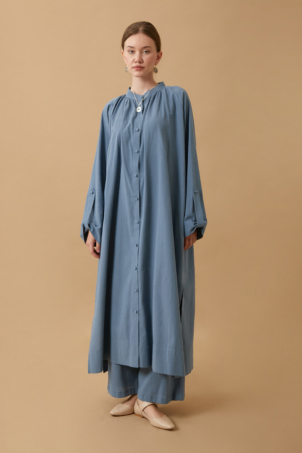 Şile Cloth Tunic Set Indigo - 17