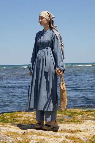 Şile Cloth Tunic Set Indigo - 3
