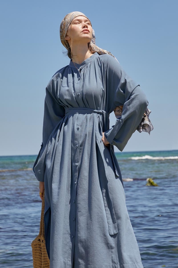 Şile Cloth Tunic Set Indigo - 12